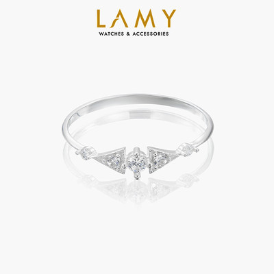 Nhẫn bạc nữ LAMY Gemstone Adorned Triangle Ring Silver 8218 - Nhẫn bạc ta cao cấp