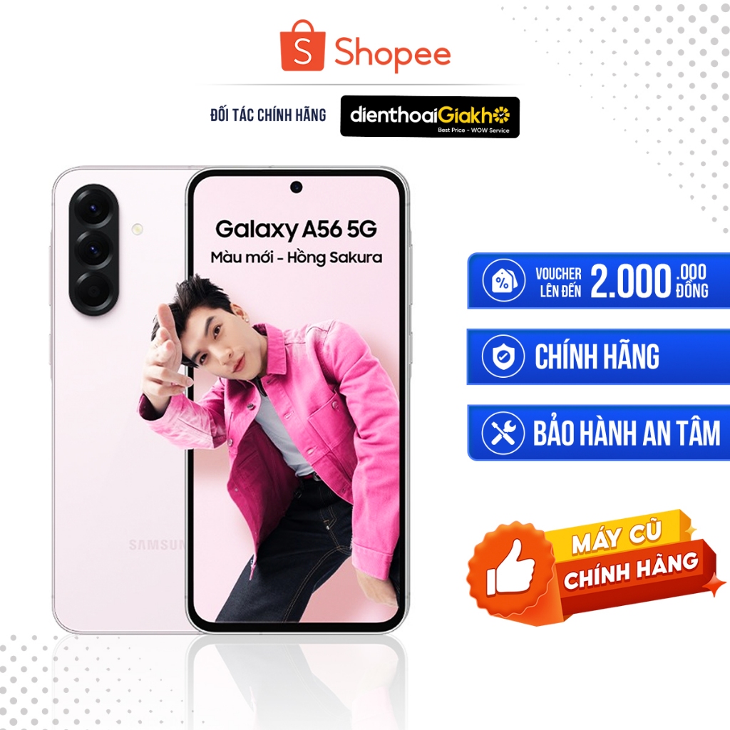 [Máy Cũ] Điện Thoại Samsung Galaxy A56 5G 8GB/128GB Chính Hãng - Chip Exynos 1580, Pin 5000mAh, Bảo 