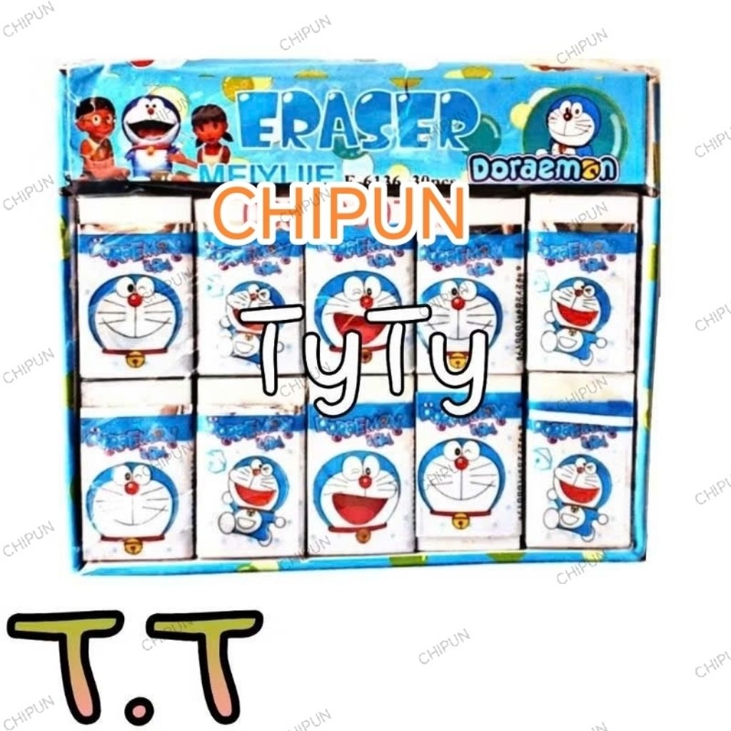 Hộp 30 Cục Gôm Doraemon 2,3x 3,9cm