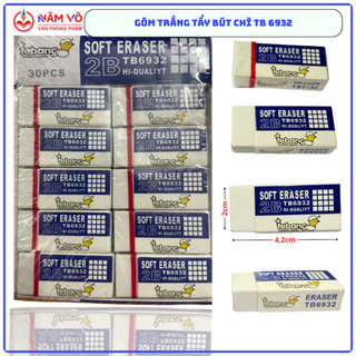[TB6932] COMBO 10 Cục Gôm Tẩy Bút Chì Soft Eraser Tebang TB-6932 / TB 6932 Màu Trắng, Tẩy Sạch, Tiện Lợi, Ít Vụn