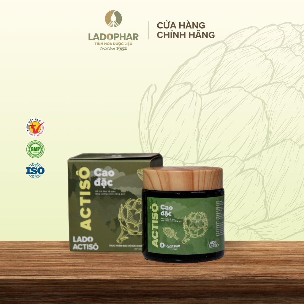 (COMBO 3) Cao Đặc Actiso Đà Lạt Ladophar bảo vệ gan và thanh lọc cơ thể (Lọ 120g) - Ladophar