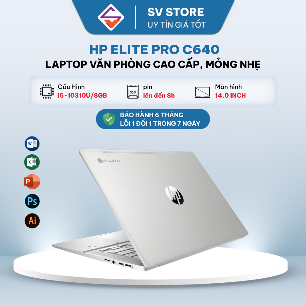 [Deal mở bán] Laptop HP Elite Pro C640 Core I5 10210U Ram 8GB, Windows 10/11, Full Kim Loại, BH 6 Th