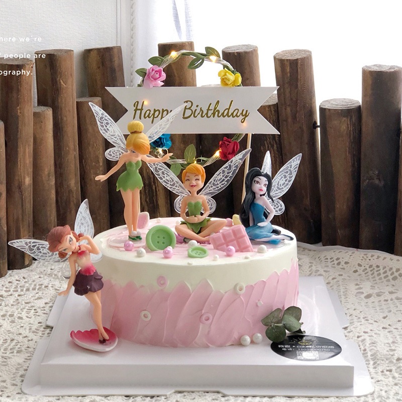 Sét 6 tiên cánh trang trí bánh kem, làm đồ chơi, quà tặng kích thước 10cm