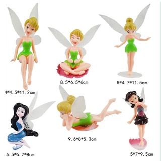 Sét 6 tiên cánh trang trí bánh kem, làm đồ chơi, quà tặng kích thước 10cm