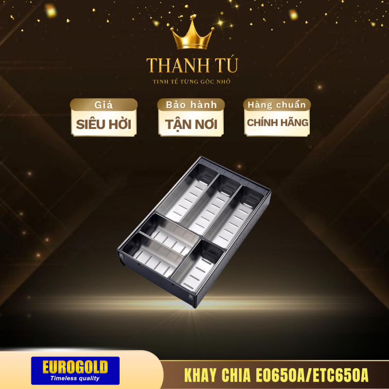 Khay chia thìa dĩa đũa Eurogold E0650A/ETC650A Khay Chia Đồ Dùng Nhà Bếp