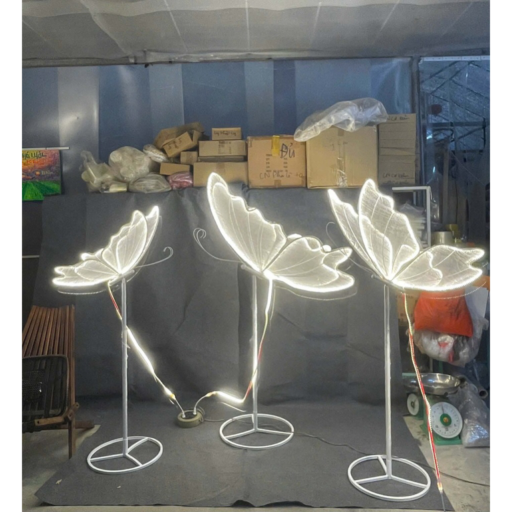 Đèn bướm khổng lồ , led bướm khổng lồ decore [cánh đèn không chuyển động]