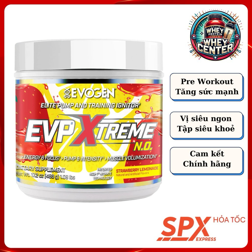 Evogen EVP XTREME 40ser [Chính hãng BBT] Bột Pre workout dùng trước tập, hỗ trợ tập luyện thể thao, 