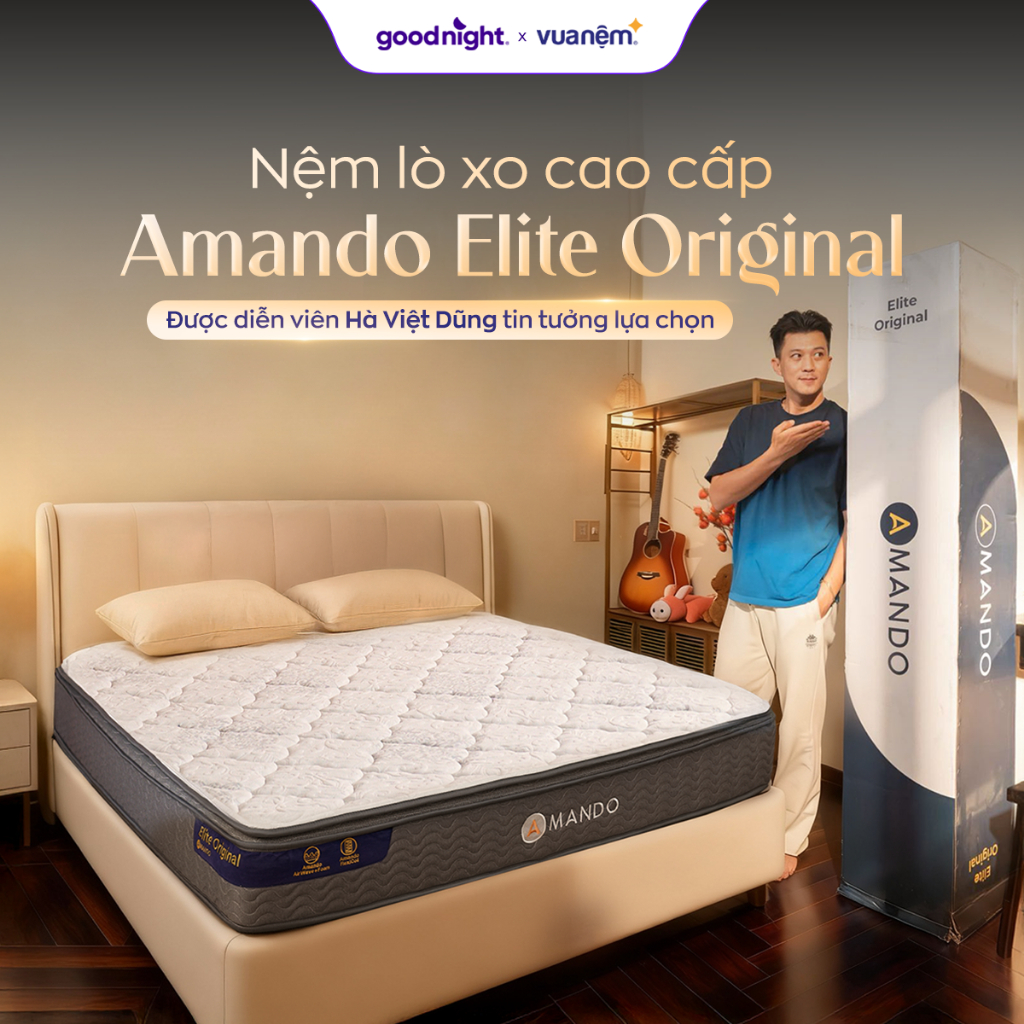 Nệm lò xo Amando Elite Original - Đệm lò xo túi độc lập tiêu chuẩn khách sạn 5 sao, 23cm | BigBuy360 - bigbuy360.vn