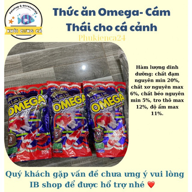 Thức Ăn Cho Cá Cảnh Cám Thái Cao Cấp OMEGA Cho Cá Koi, Cá Ba Đuôi, Cá Vàng