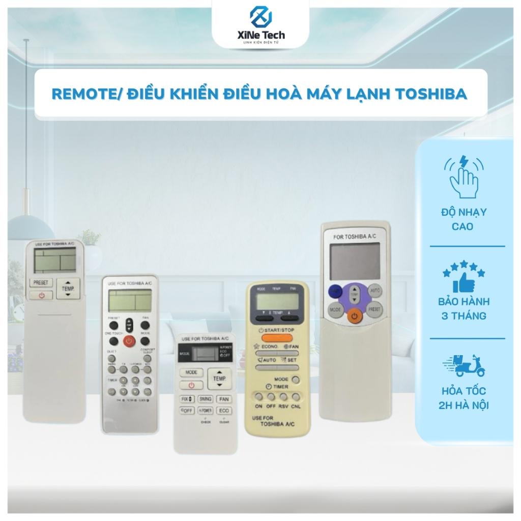 REMOTE/ ĐIỀU KHIỂN ĐIỀU HOÀ MÁY LẠNH TOSHIBA