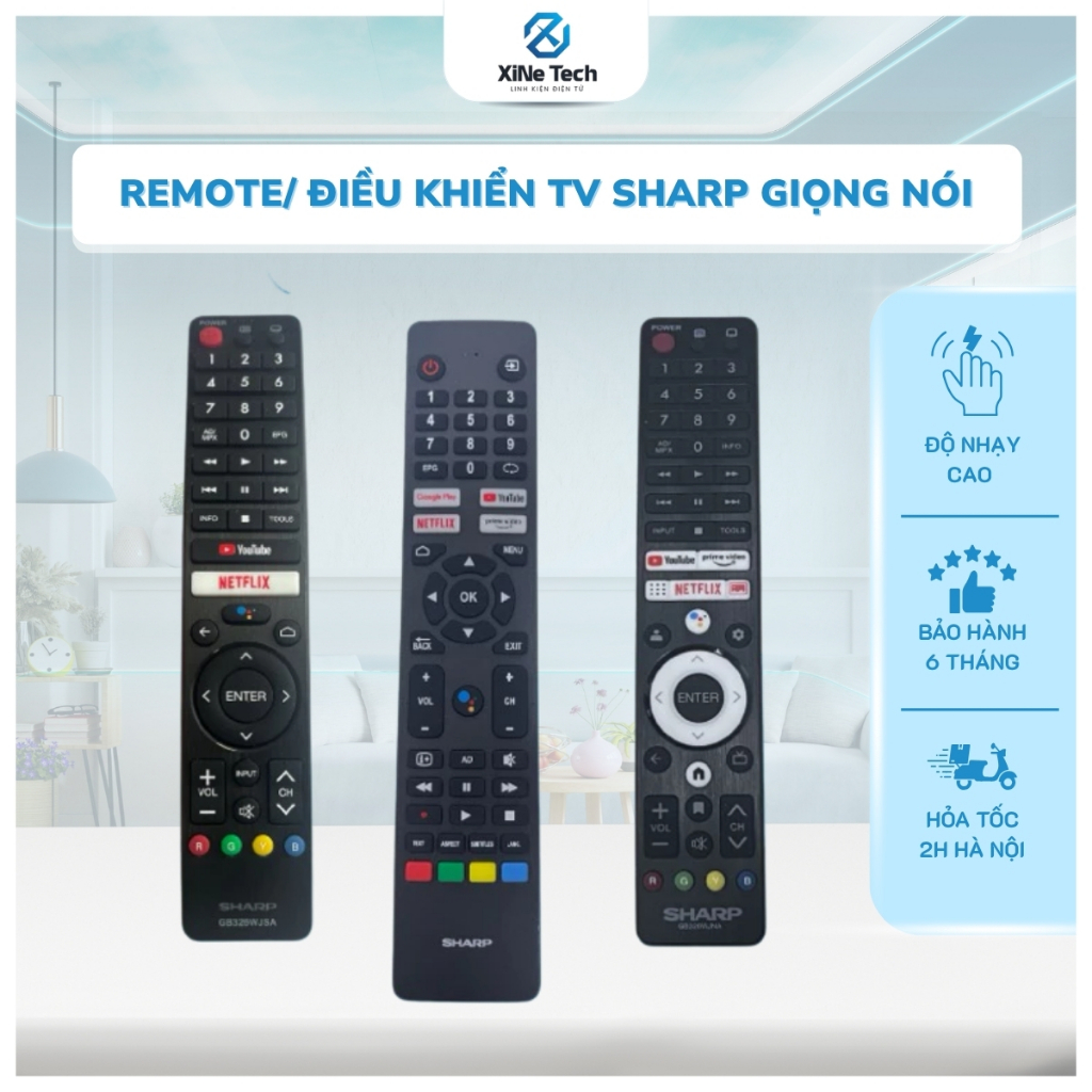 REMOTE/ ĐIỀU KHIỂN TV SHARP GIỌNG NÓI