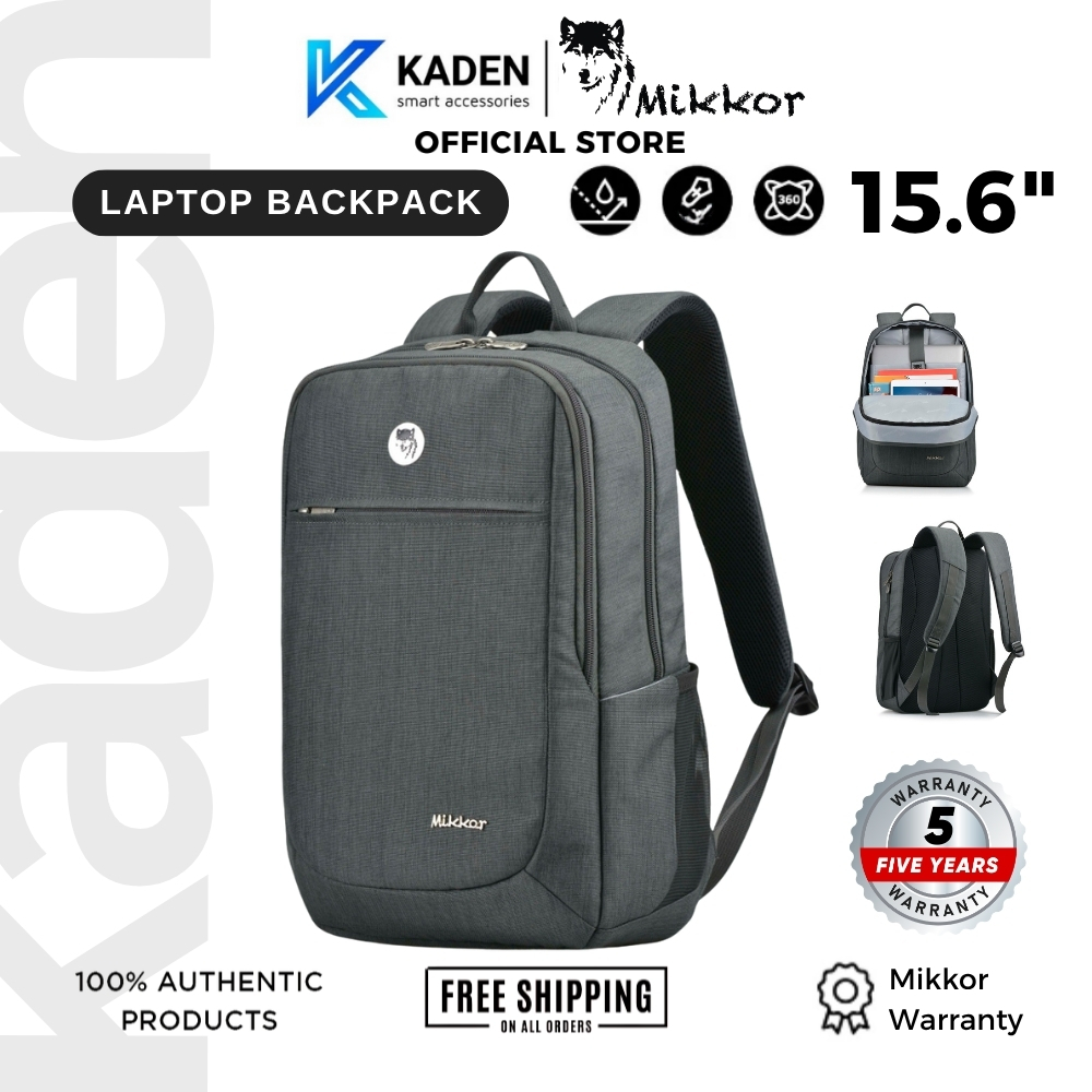[BH 5 NĂM] Balo Laptop Mikkor The Edwin Premier Siêu Nhẹ 600g, Chống Thấm Nước - Đi Học, Đi Làm, Vừa