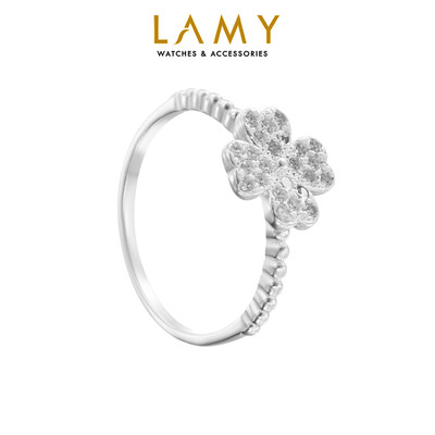 Nhẫn bạc nữ LAMY Lucky Four Leaf Silver Ring 8295
