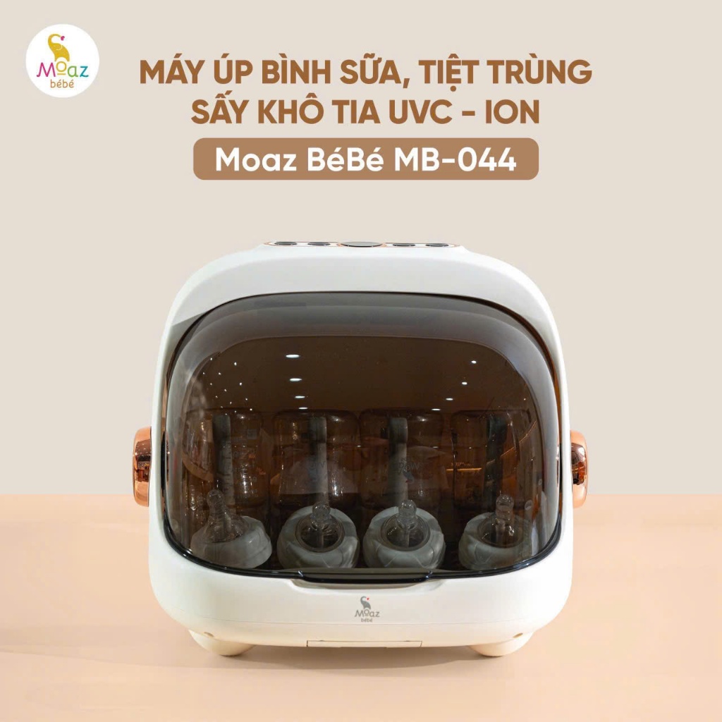 Máy úp bình sữa tiệt trùng sấy khô uvc-ion Moaz bebe MB044 bảo quản 72h