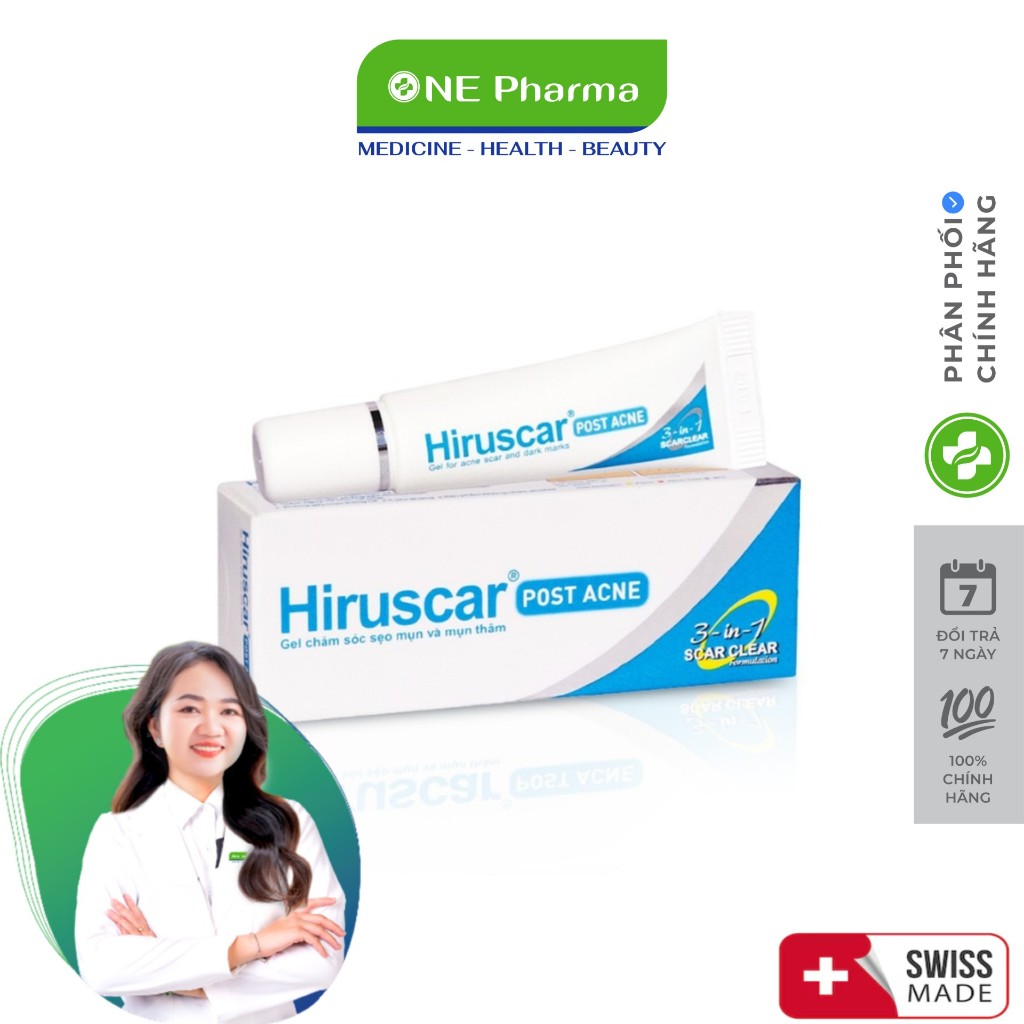 Gel Hỗ Trợ Mờ Sẹo Và Thâm Mụn Hiruscar Post Acne - 5g