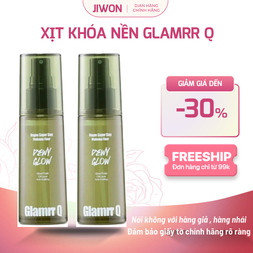 Xịt Khóa Nền Cố Định Glamrr Q Vegan Super Stay Makeup Fixer 20ml/50ml