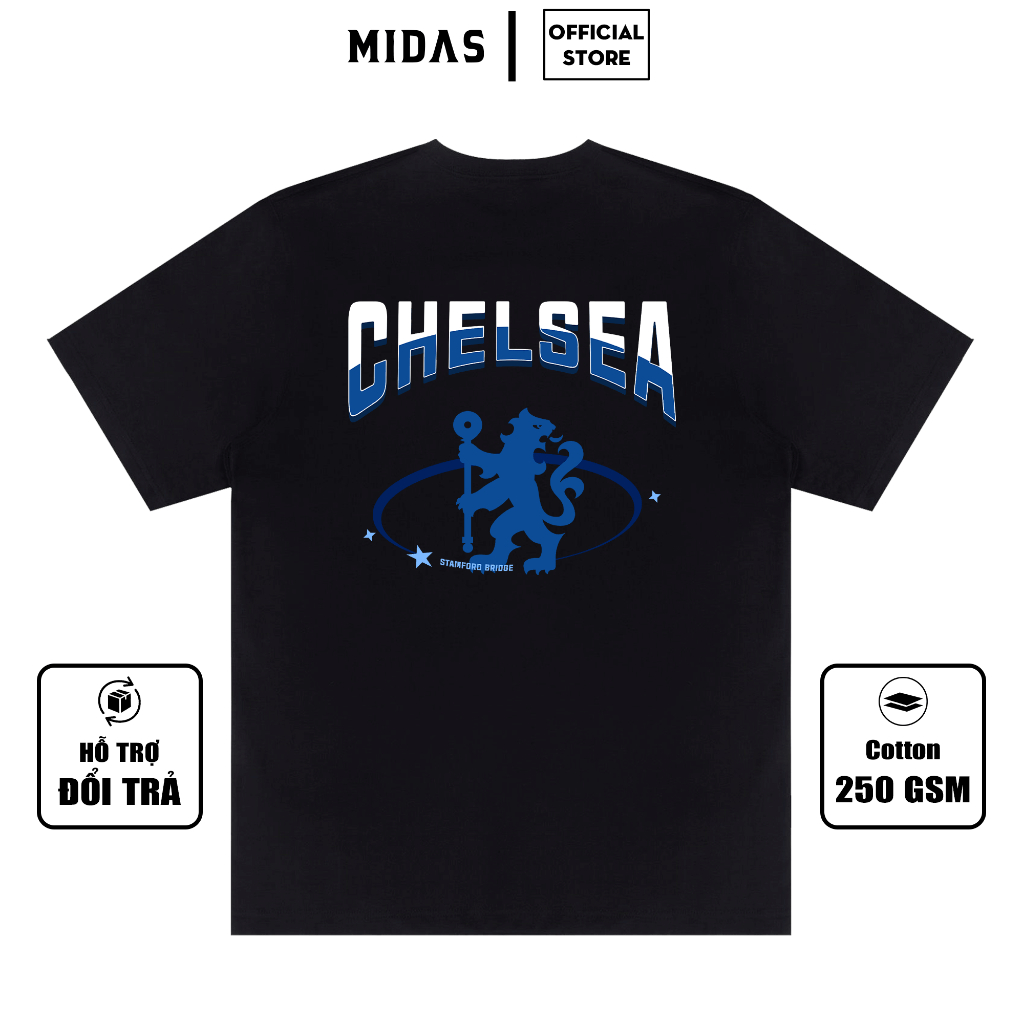 Áo Thun Chelsea, Áo Thun In Hình Chelsea Thiết Kế, Chất Liệu Cotton 250 GSM Co Giãn 4 Chiều