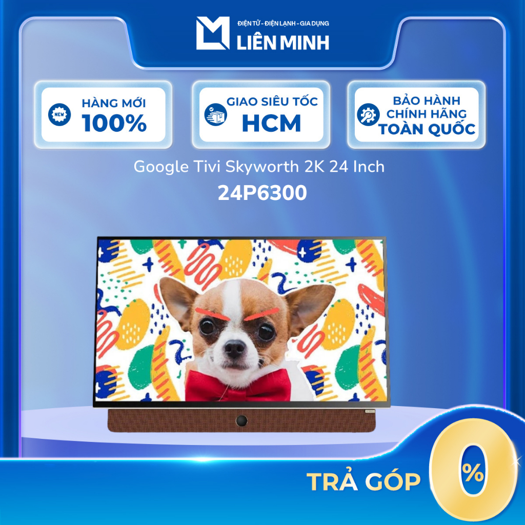 [Shopee - Lắp đặt 0Đ HN HCM]  24P6300 - Google Tivi xách tay di động Skyworth FHD 24 Inch 24P6300