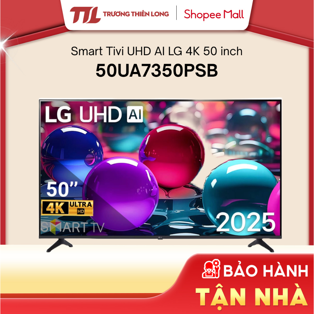 [Shopee - Lắp đặt 0Đ HN HCM] - 50UA7350PSB - Smart Tivi LG AI 4K 50 Inch 50UA7350PSB