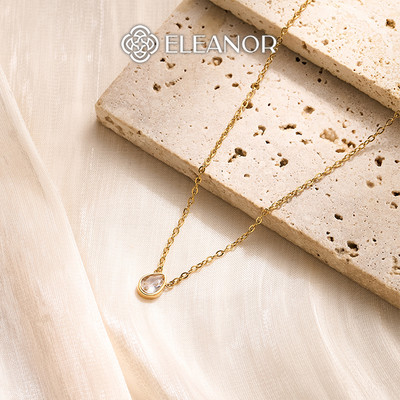 Dây chuyền nữ titan Eleanor Accessories đính đá basic phụ kiện trang sức vòng cổ 10827