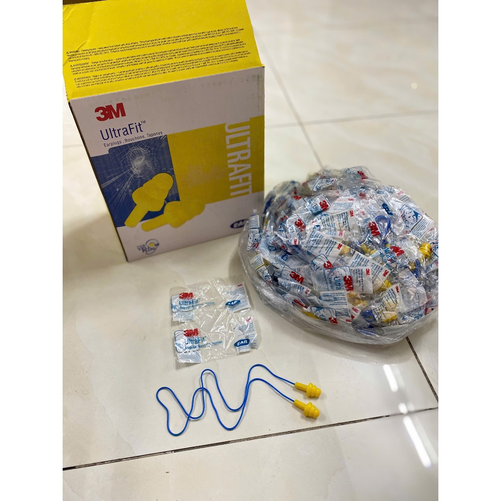 (CHÍNH HÃNG)Nút tai chống ồn 3M Ultrafit 340-4004 thiết kế 3 tầng, cách âm, có dây chống thất lạc - 