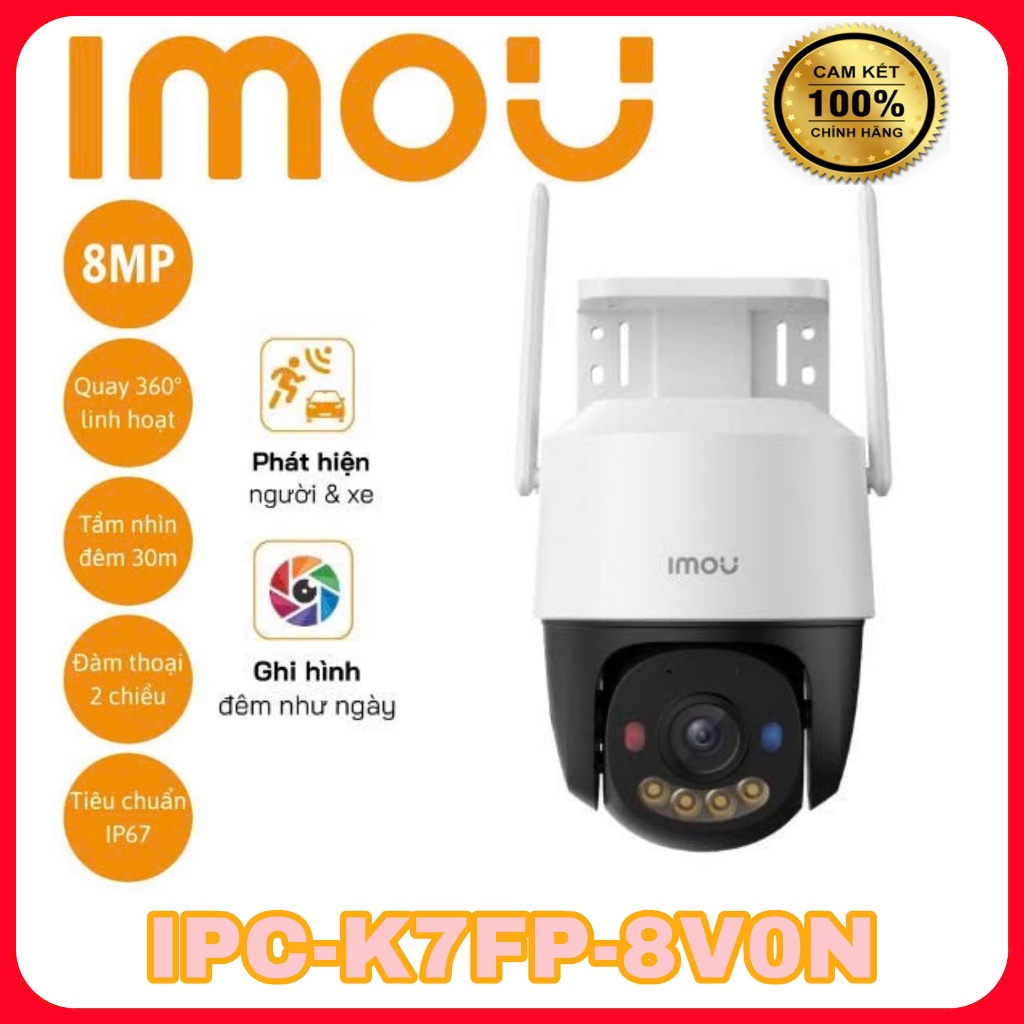 Camera Wifi PT Cruiser SC 8MP IMOU IPC-K7FP-8V0N