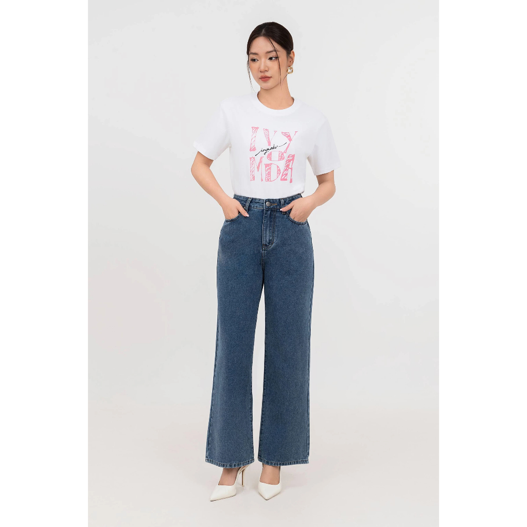 Áo thun Tshirt in chữ IVY moda màu Trắng Đen, Áo phông chất liệu cotton cao cấp MS 57T0241 | BigBuy360 - bigbuy360.vn