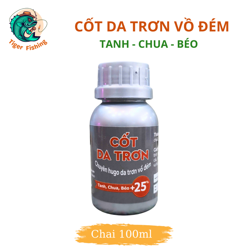 Cốt Câu Da Trơn Vồ Đém Tiger Fishing Tanh Chua Béo, 100ml Kích Thích Bắt Mồi Lưu Hương Quấn Ổ