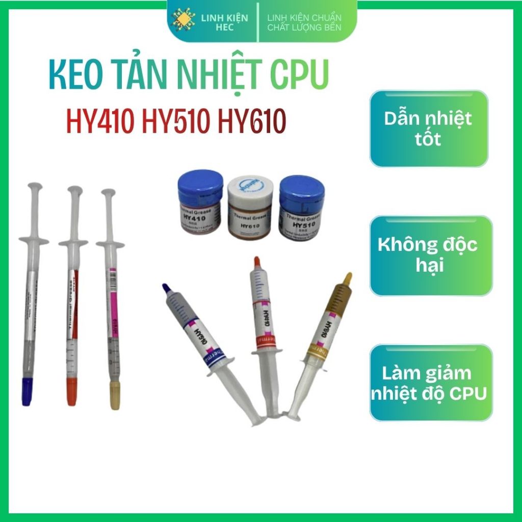 Keo tản nhiệt làm mát CPU laptop HY410 HY510 HY610 chất lượng cao linh kiện hec.