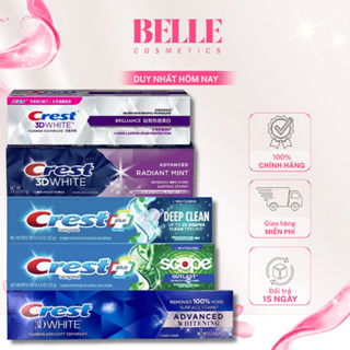    Bản MỸ   Kem Đánh Trắng Răng Crest 3D White Radiant Mint   Deep Clean  Scope  Advanced Whitening 