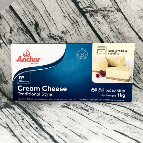 Phô Mai Kem Anchor 1kg – Cream Cheese Anchor – Làm Bánh, Nấu Ăn, Pha Chế