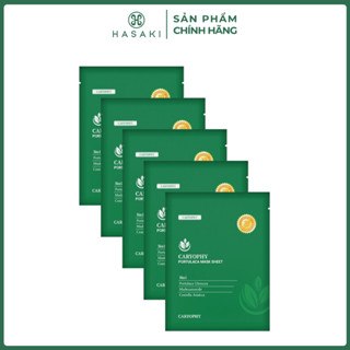 Combo 5 Mặt Nạ Caryophy Làm Giảm Mụn Thâm & Dưỡng Ẩm Da 22g Portulaca Mask Sheet 3in1 Hasaki Sản Phẩm Chính Hãng 