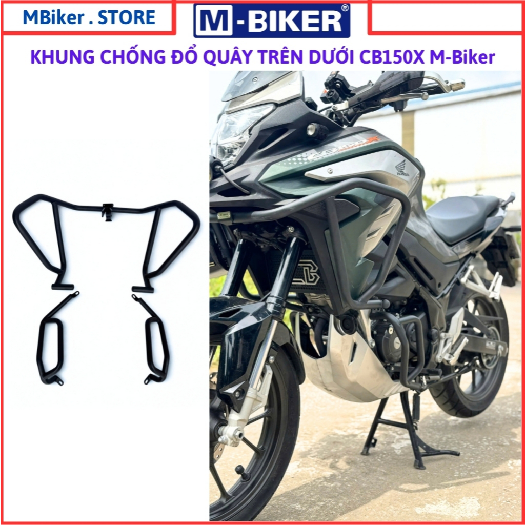 Chống đổ CB150X, Khung chống đổ CB150X, Bộ quây chống đổ trên dưới dành cho Honda CB150X, MBiker