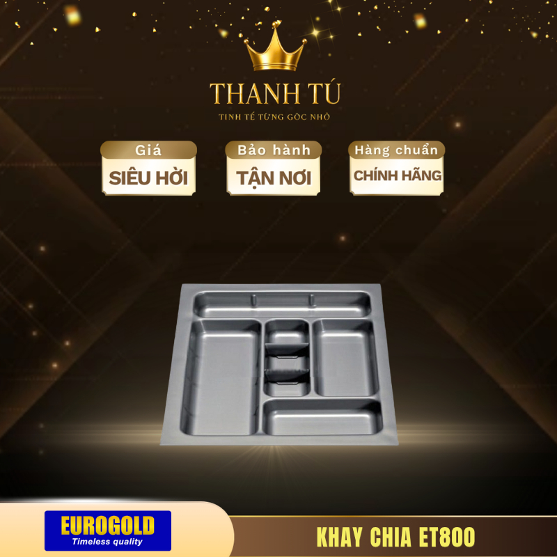 Khay chia đũa thìa dĩa Eurogold ET800 Khay Đựng Dụng Cụ Muỗng Đũa