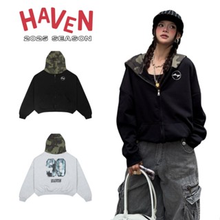 Áo Khoác HAVEN Hoodie Nỉ Nam Nữ Form Rộng Unisex Có Nón Camo Rằn Ri In Số 90 HAVEN Oversize Thời Trang Hot Hit 2026