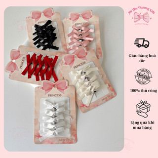   sỈ  Kẹp Tóc Nơ Mini Hot Trend Cho Bé Gái & Mẹ – Kiểu Jennie BlackPink Handmade Dễ Thương 