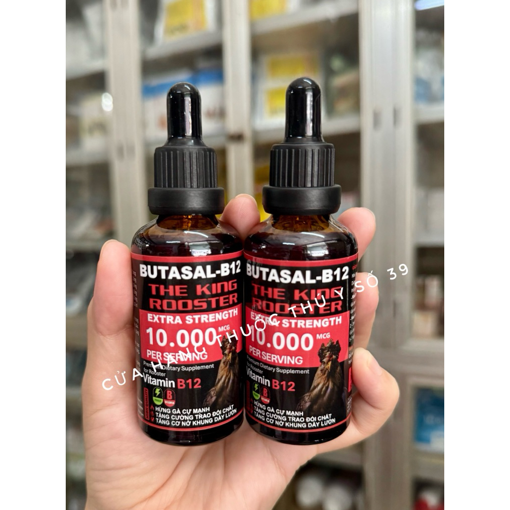 50ml vitamin B12 10000 Butasal dùng cho gà chọi