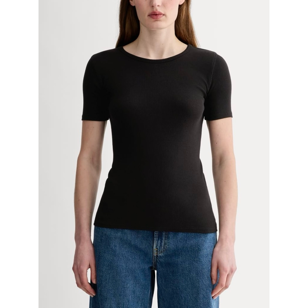 Áo hiệu Everlane tay ngắn màu đen