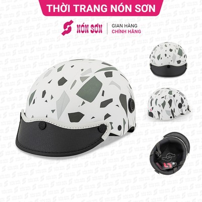 ƯU ĐÃI - Mũ bảo hiểm nửa đầu lỗ thông gió hoa văn chính hãng NÓN SƠN-AMP-TR103