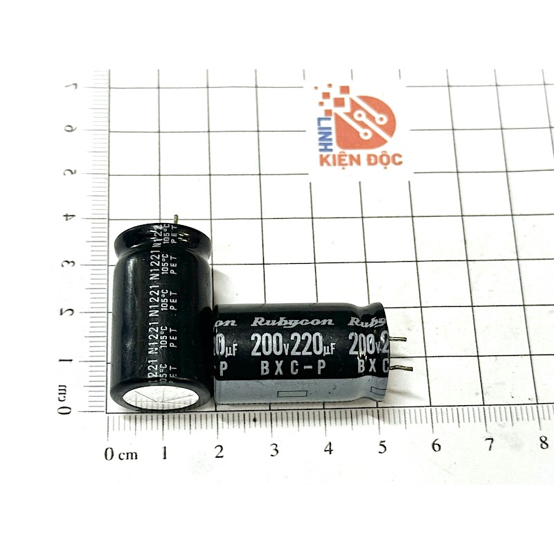 Tụ hóa Rubycon 200V 220uF kích thước 18x30mm