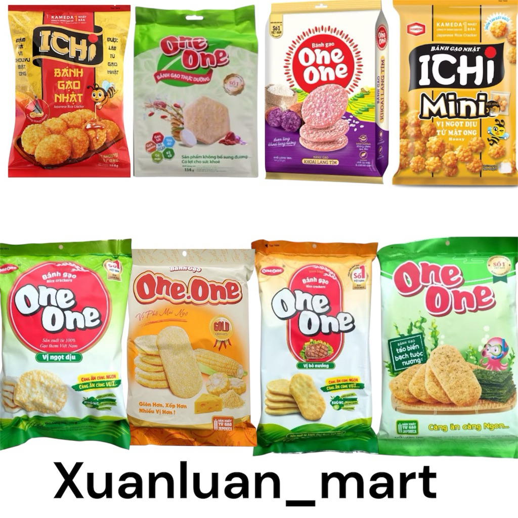  Bánh gạo Nhật Ichi  One One vị mật ong Kameda gói 100g 