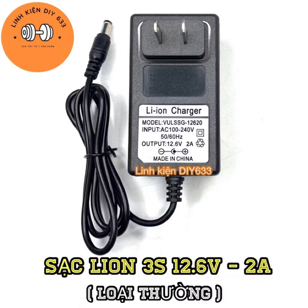 [TV] Sạc Lion 3S 12.6V - 2A loại thường (DIY633)