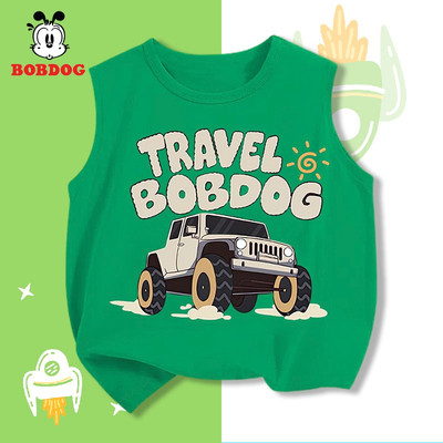 Đồ bộ bé trai BOBDOG chất liệu thun cotton in hình ô tô cute dễ thương cho bé