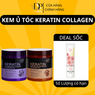  Kem ủ tóc Keratin Collagen 1000ml ủ tóc Lavender dầu xả dưỡng tóc hấp tóc phục hồi keratin colagen 