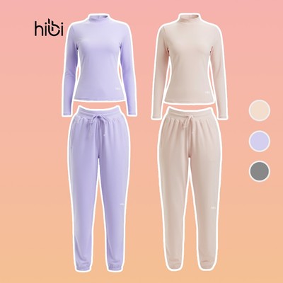 Đồ tập yoga gym nữ Hibi Sports gồm áo TS005 & quần jogger QD331, kèm mút đệm áo