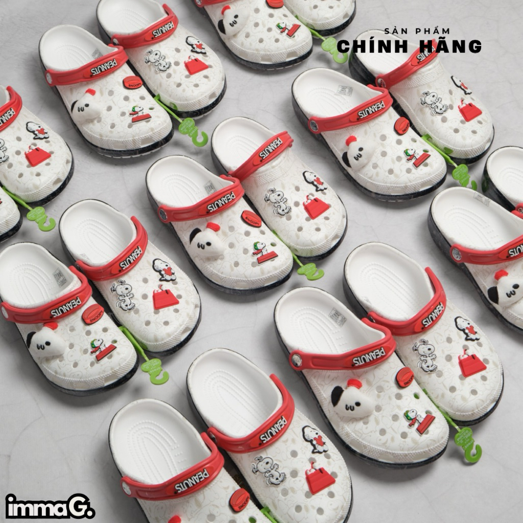 CHÍNH HÃNG | Giày Sục CROCS Classic Clog Hoạ Tiết Peanuts | IMMA.G