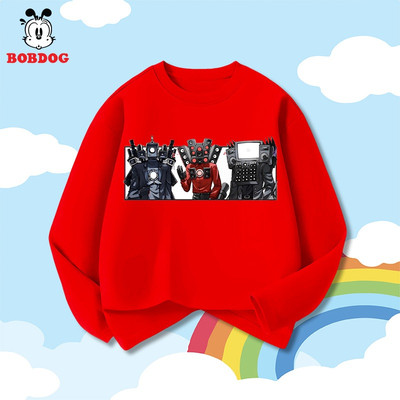 Áo thun dài tay bé trai BOBDOG cổ tròn chất liệu cotton mềm mịn co giãn thoải mái in hình cho bé