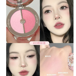  Phấn Má Hồng Hoa Biết 2 ô FLOWER KNOWS Butterfly Cloud Collar 6g lên tone makeup đẹp cho cô dâu khách tiệc 