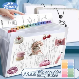  M.Y Túi đựng tài liệu a4 8 ngăn 12ngăn văn phòng phẩm tệp đựng tài liệu nhiều ngăn cặp file túi đựng tài liệu hồ sơ 