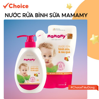 [Choice] Combo 1 Chai + 1 Túi Nước Rửa Bình Sữa Mamamy FM2-2793-16, An Toàn Cho Bé, 600ml
